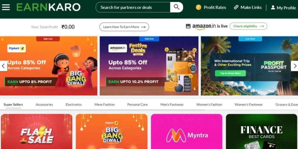 EarnKaro website EarnKaro website
