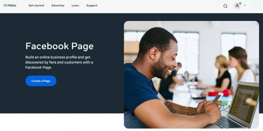 Facebooks website Facebook's website