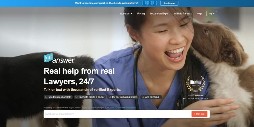 JustAnswer website JustAnswer website