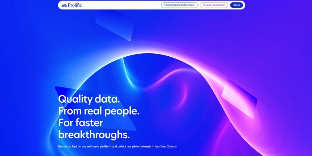 Prolific website Prolific website