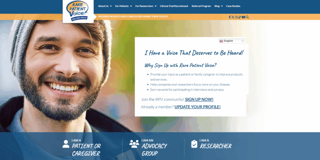 Rare Patient Voice website Rare Patient Voice website