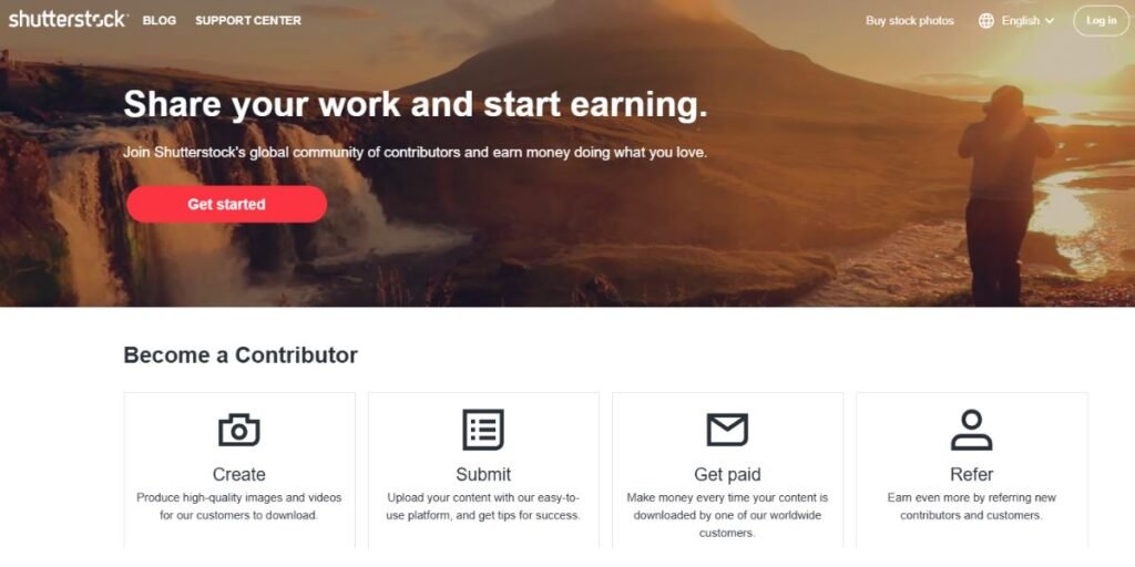 Shutterstock website Shutterstock website