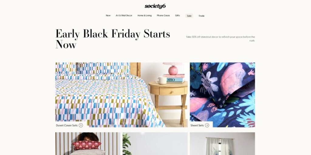 Society6 website Society6 website