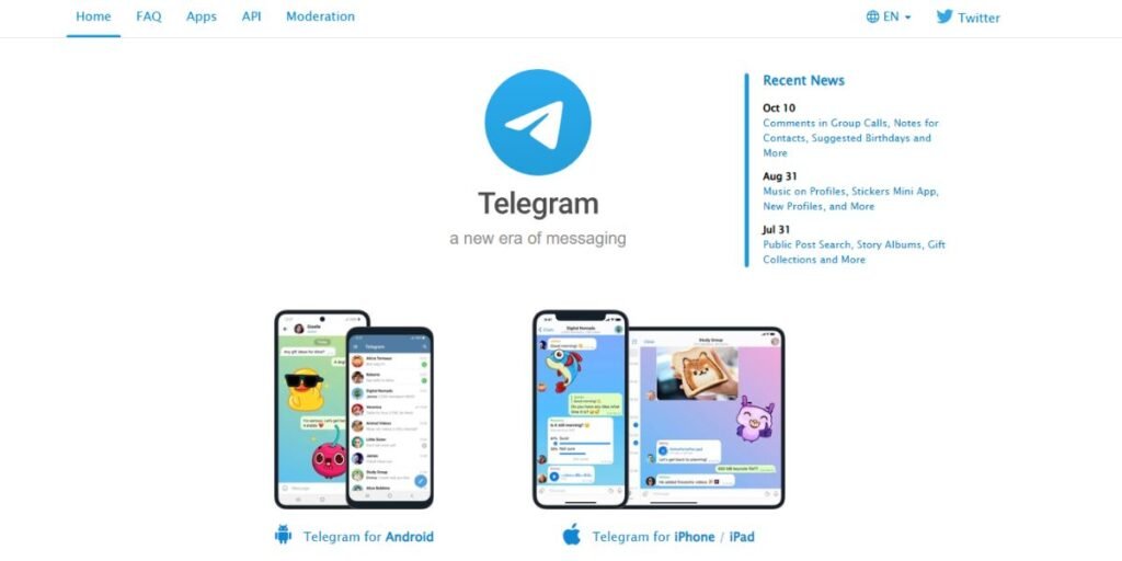 Telegram website Telegram website