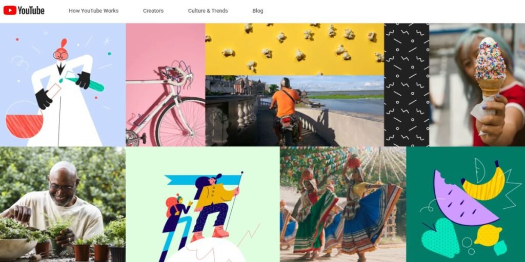 YouTube website YouTube website