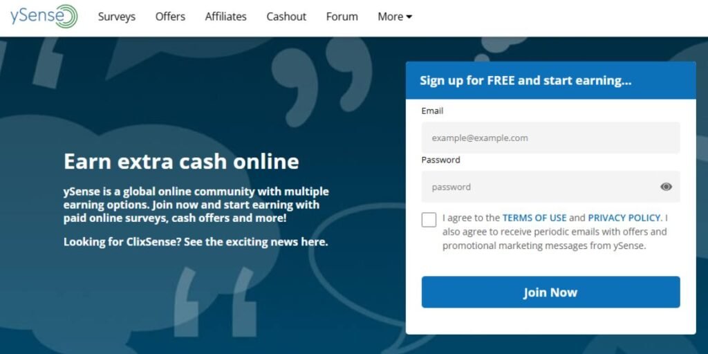 ySense website ySense website